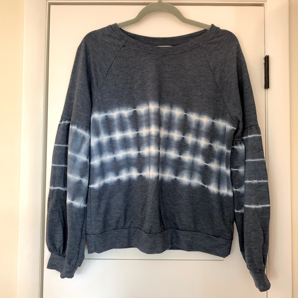 Tie-dyed Knox Rose sweat shirt.